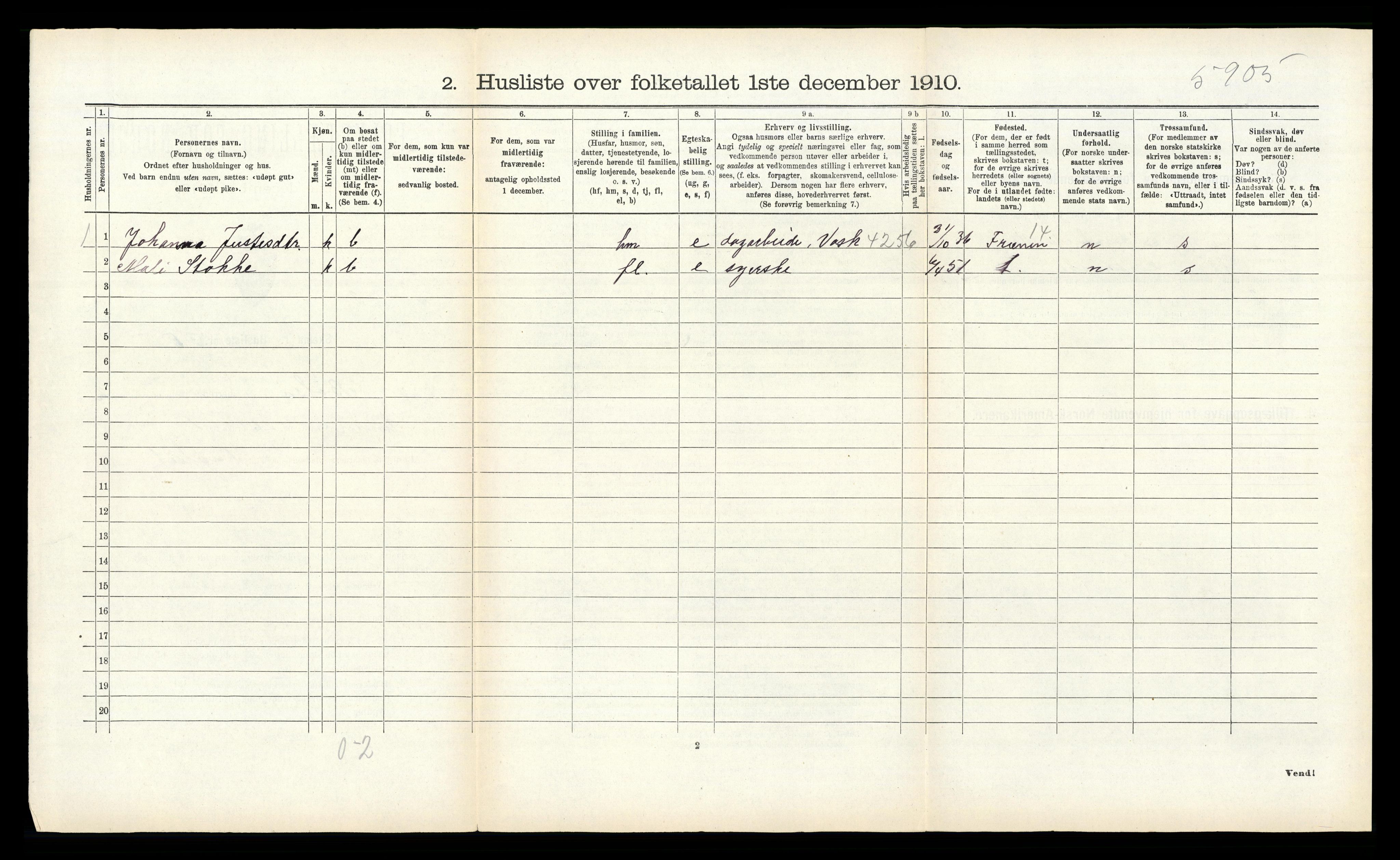 RA, 1910 census for Bolsøy, 1910, p. 340