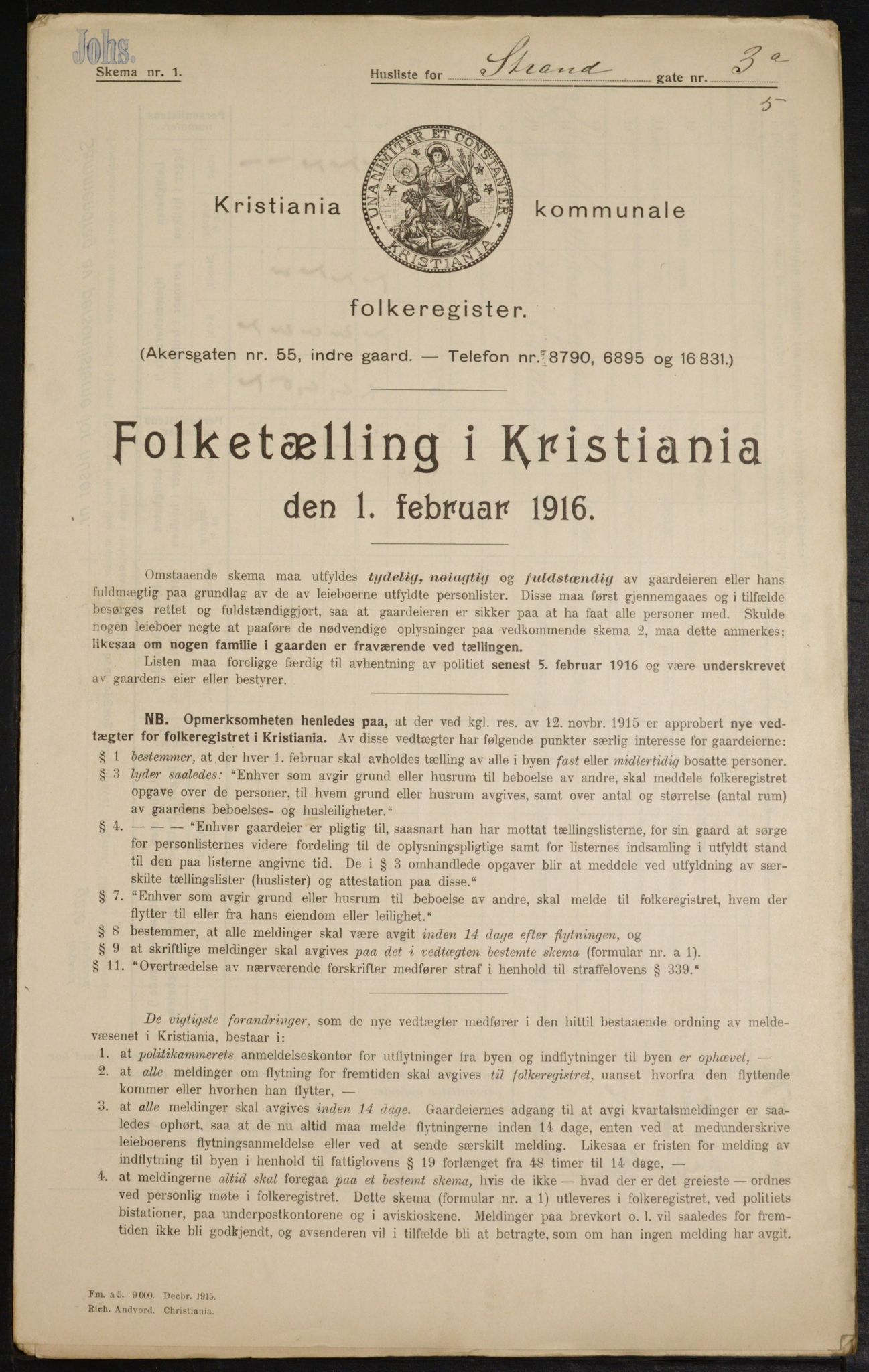 OBA, Municipal Census 1916 for Kristiania, 1916, p. 106475