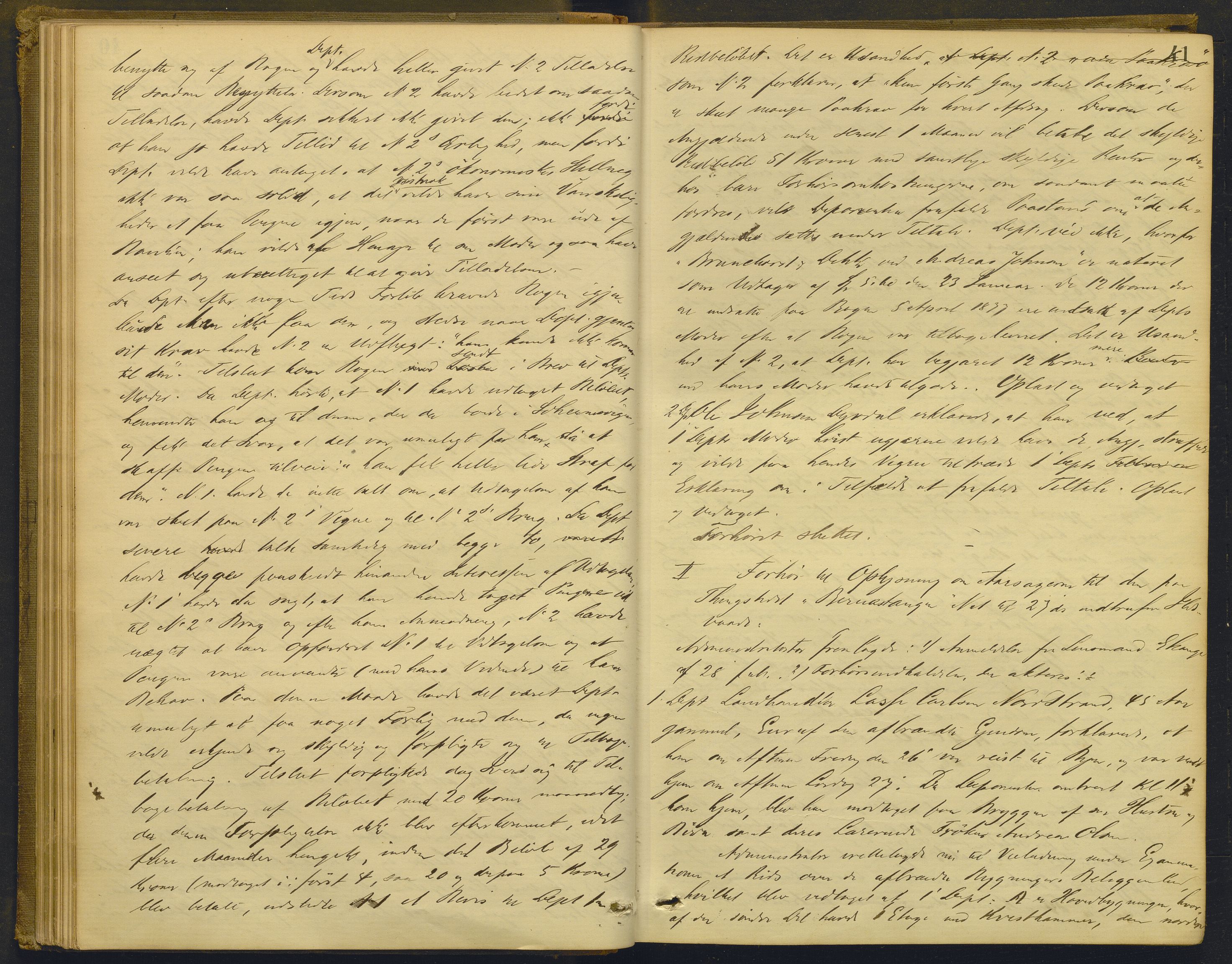 Nordhordland sorenskrivar, AV/SAB-A-2901/1/F/Fd/Fdd/L0004: Ekstrarettsprotokollar, forhøyr, 1880-1884, p. 40b-41a
