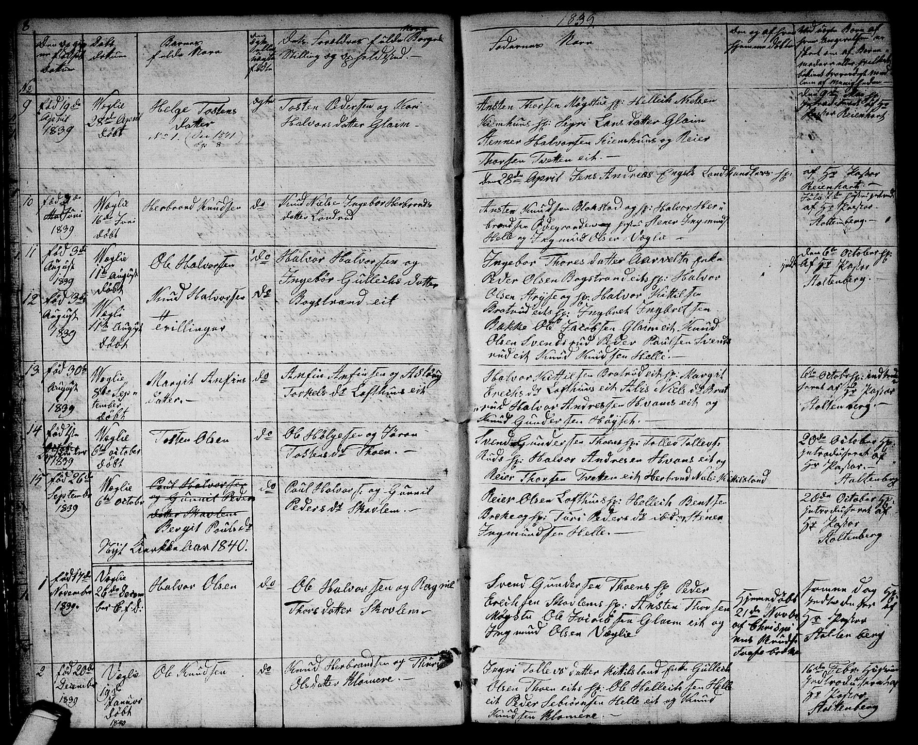 Rollag kirkebøker, SAKO/A-240/G/Gb/L0001: Parish register (copy) no. II 1, 1836-1877, p. 8