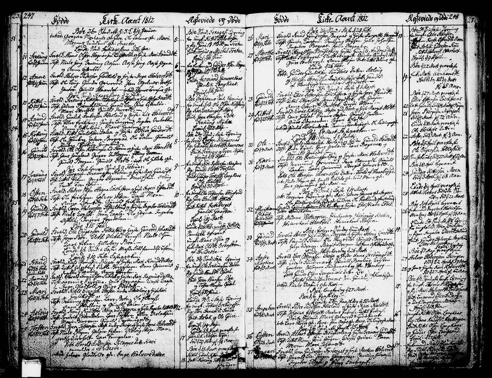 Bø kirkebøker, SAKO/A-257/F/Fa/L0005: Parish register (official) no. 5, 1785-1815, p. 247-248