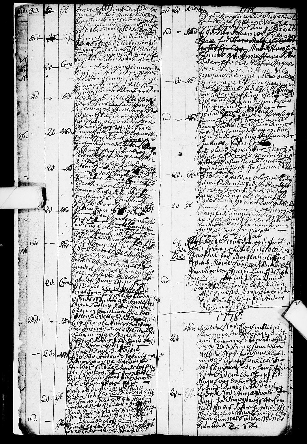 Sandsvær kirkebøker, AV/SAKO-A-244/G/Ga/L0001: Parish register (copy) no. I 1, 1775-1786