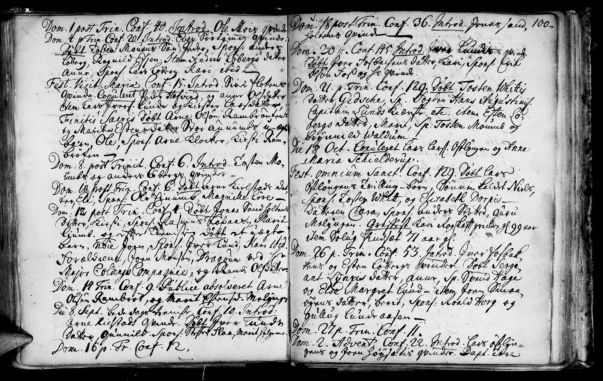 Ministerialprotokoller, klokkerbøker og fødselsregistre - Sør-Trøndelag, SAT/A-1456/692/L1101: Parish register (official) no. 692A01, 1690-1746, p. 100