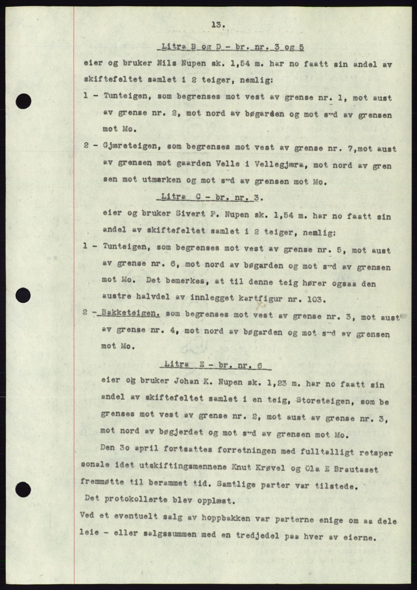 Søre Sunnmøre sorenskriveri, AV/SAT-A-4122/1/2/2C/L0077: Mortgage book no. 3A, 1945-1946, Diary no: : 765/1945