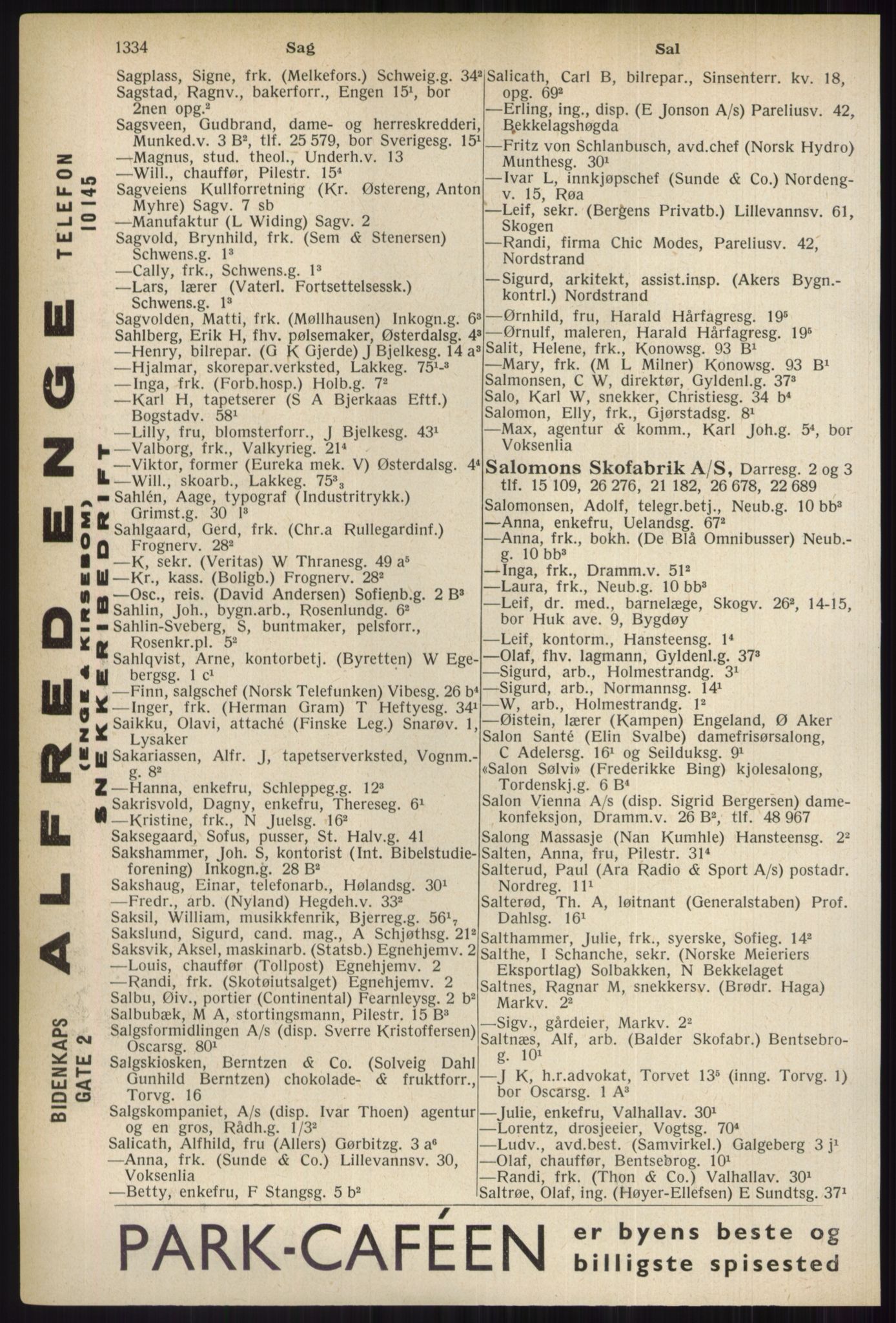 Kristiania/Oslo adressebok, PUBL/-, 1937, p. 1334