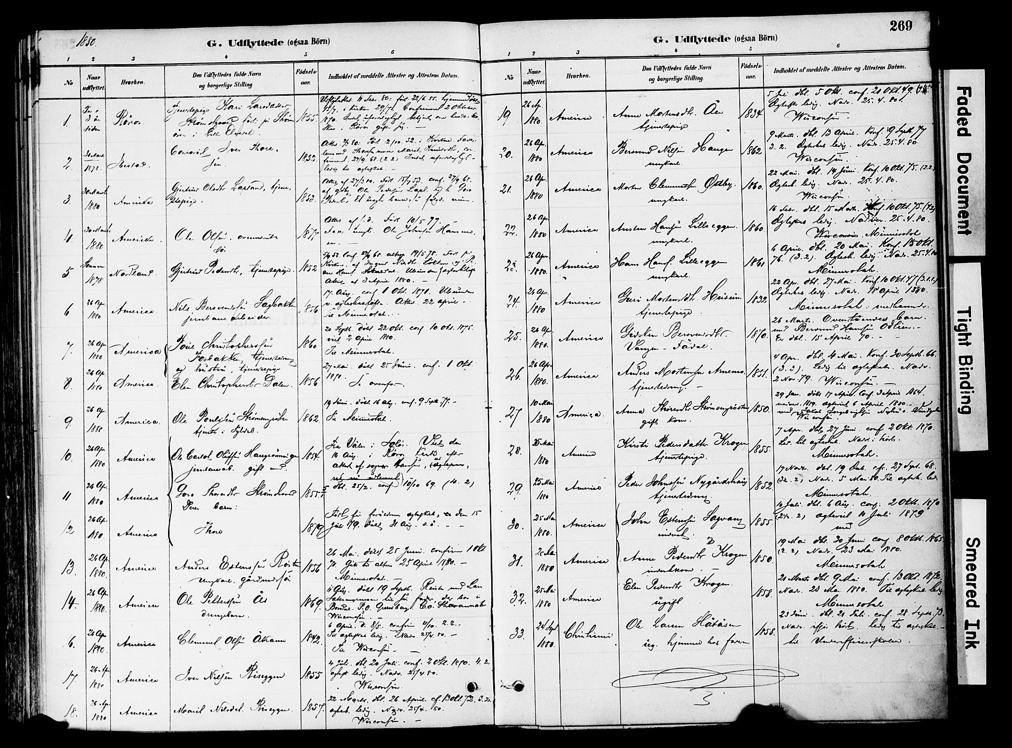 Tynset prestekontor, SAH/PREST-058/H/Ha/Haa/L0022: Parish register (official) no. 22, 1880-1899, p. 269