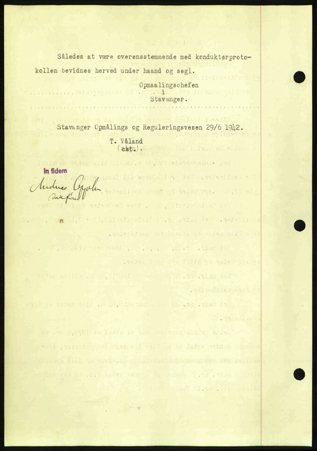 Stavanger byrett, AV/SAST-A-100455/002/G/Gb/L0017: Mortgage book no. A7, 1941-1943, Diary no: : 1970/1942