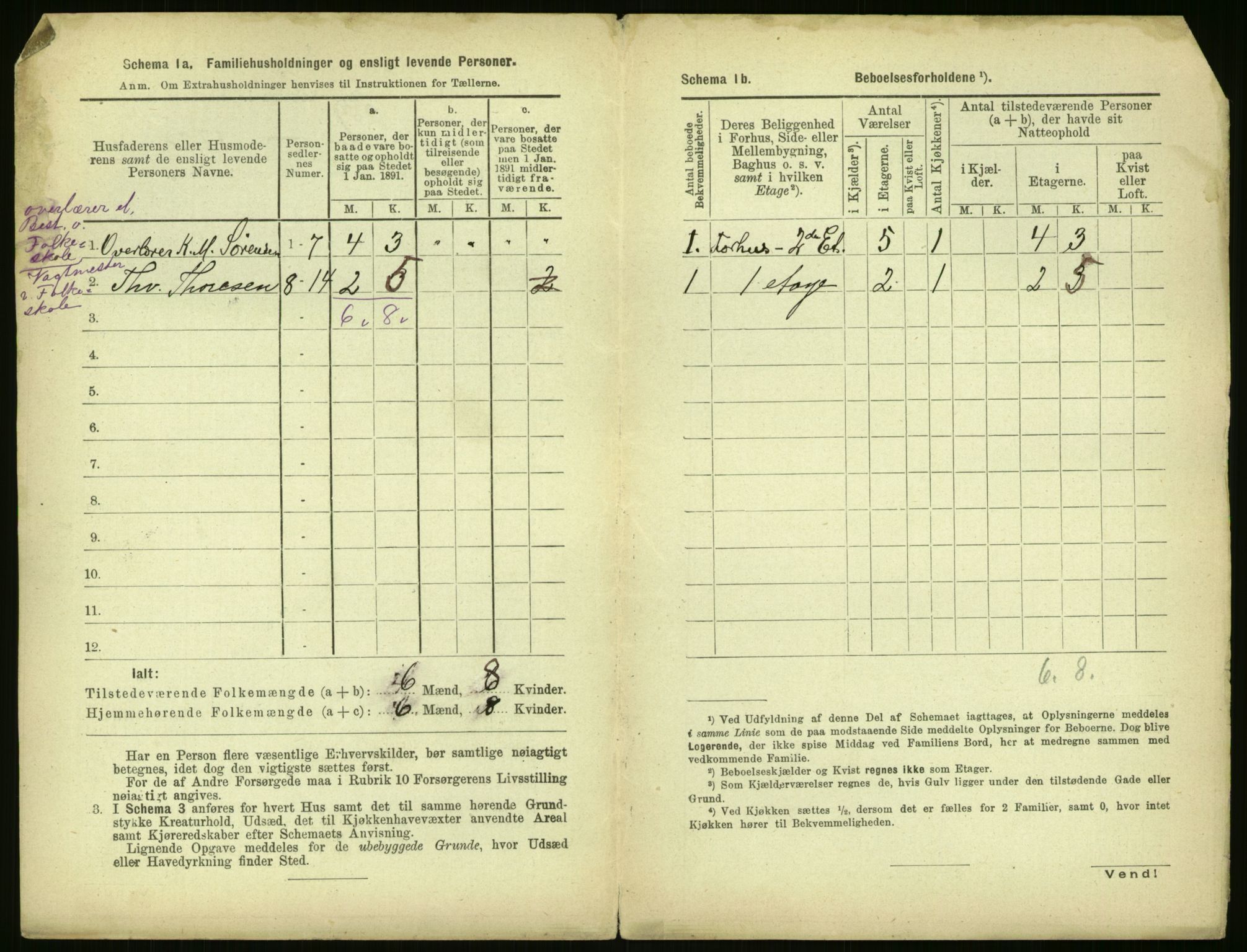 RA, 1891 census for 0301 Kristiania, 1891, p. 157400