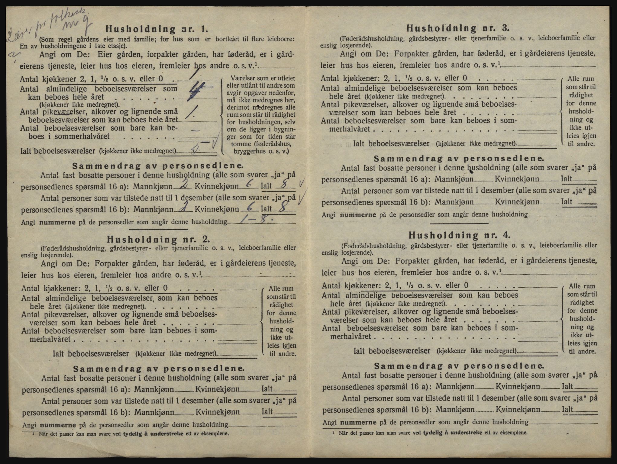 SAO, 1920 census for Vestby, 1920, p. 38