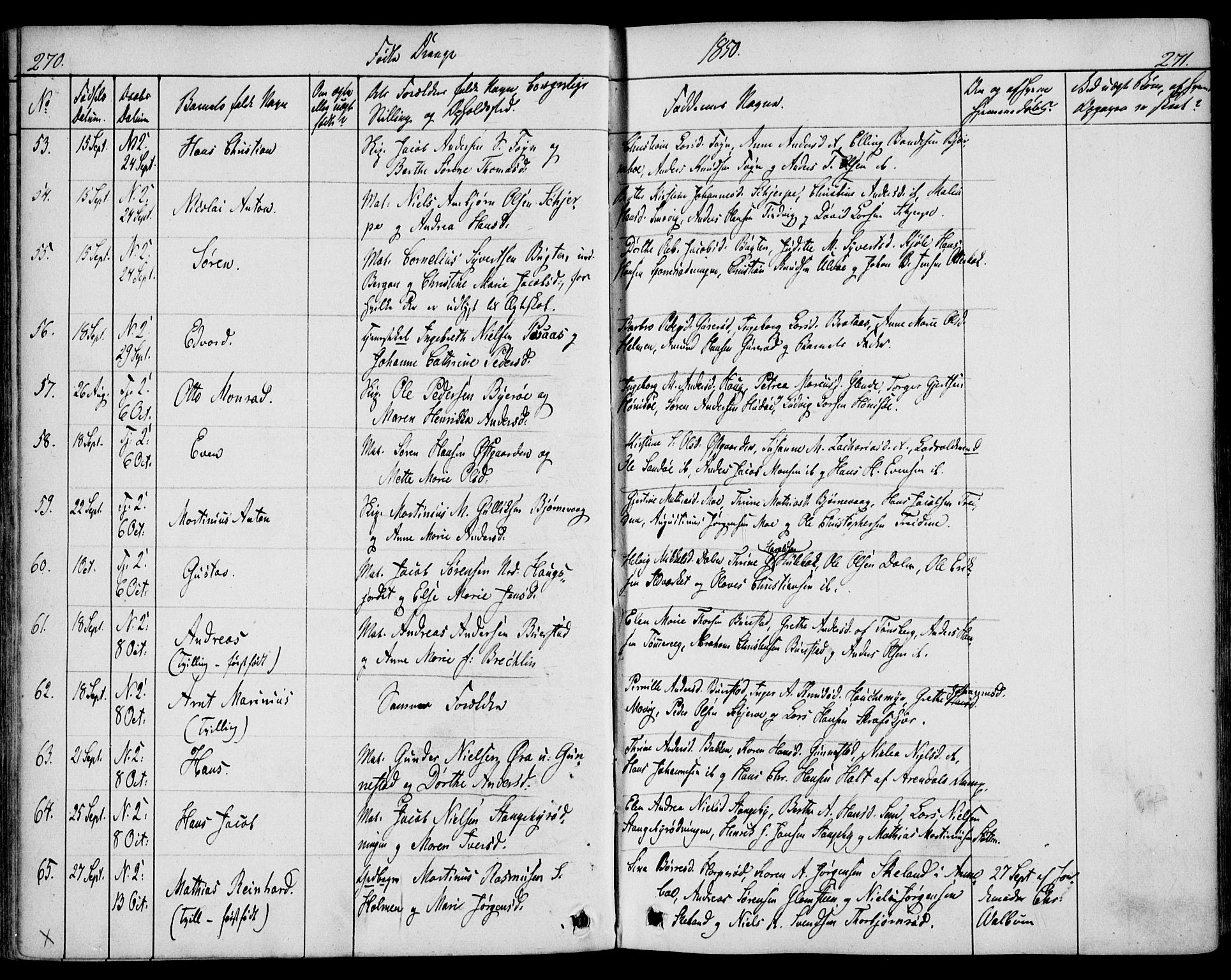 Nøtterøy kirkebøker, AV/SAKO-A-354/F/Fa/L0005: Parish register (official) no. I 5, 1839-1852, p. 270-271