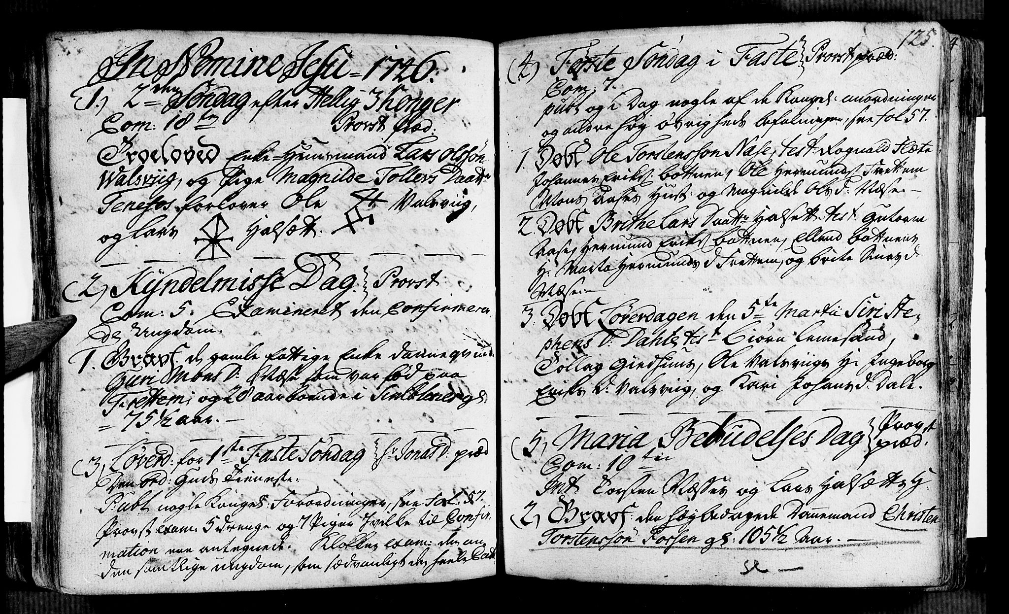 Vik sokneprestembete, AV/SAB-A-81501/H/Haa/Haaa/L0002: Parish register (official) no. A 2 / 2, 1740-1756, p. 125