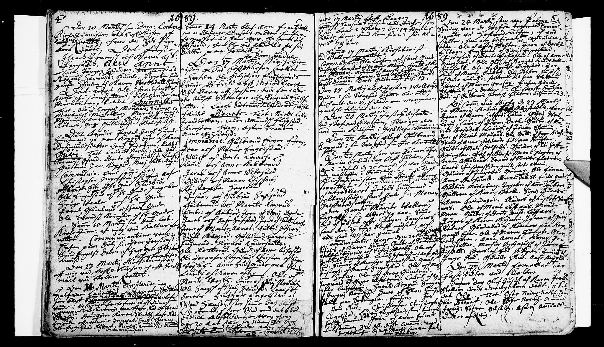 Nannestad prestekontor Kirkebøker, SAO/A-10414a/F/Fa/L0001: Parish register (official) no. I 1, 1689-1702, p. 4-5