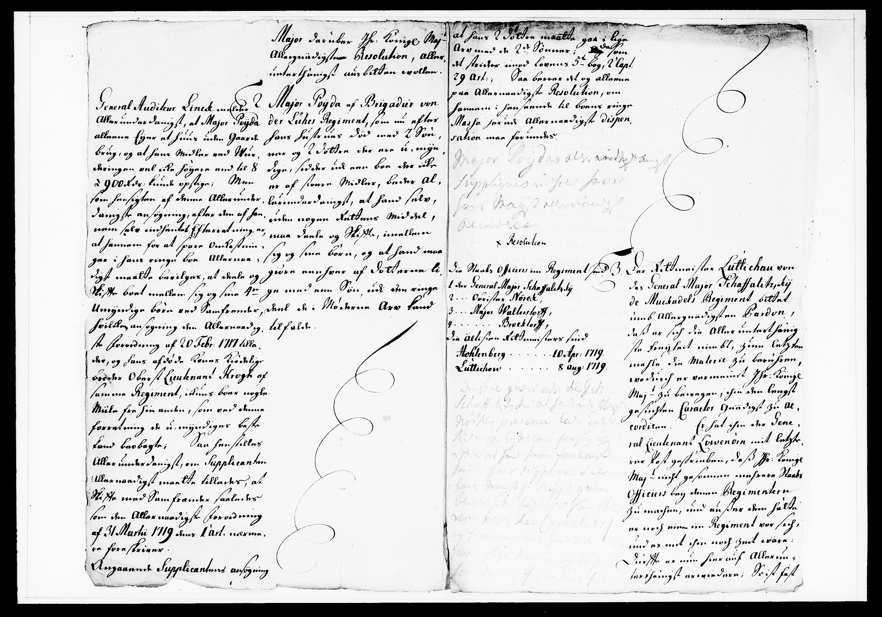 Krigskollegiet, Krigskancelliet, DRA/A-0006/-/1130-1137: Refererede sager, 1736, p. 30
