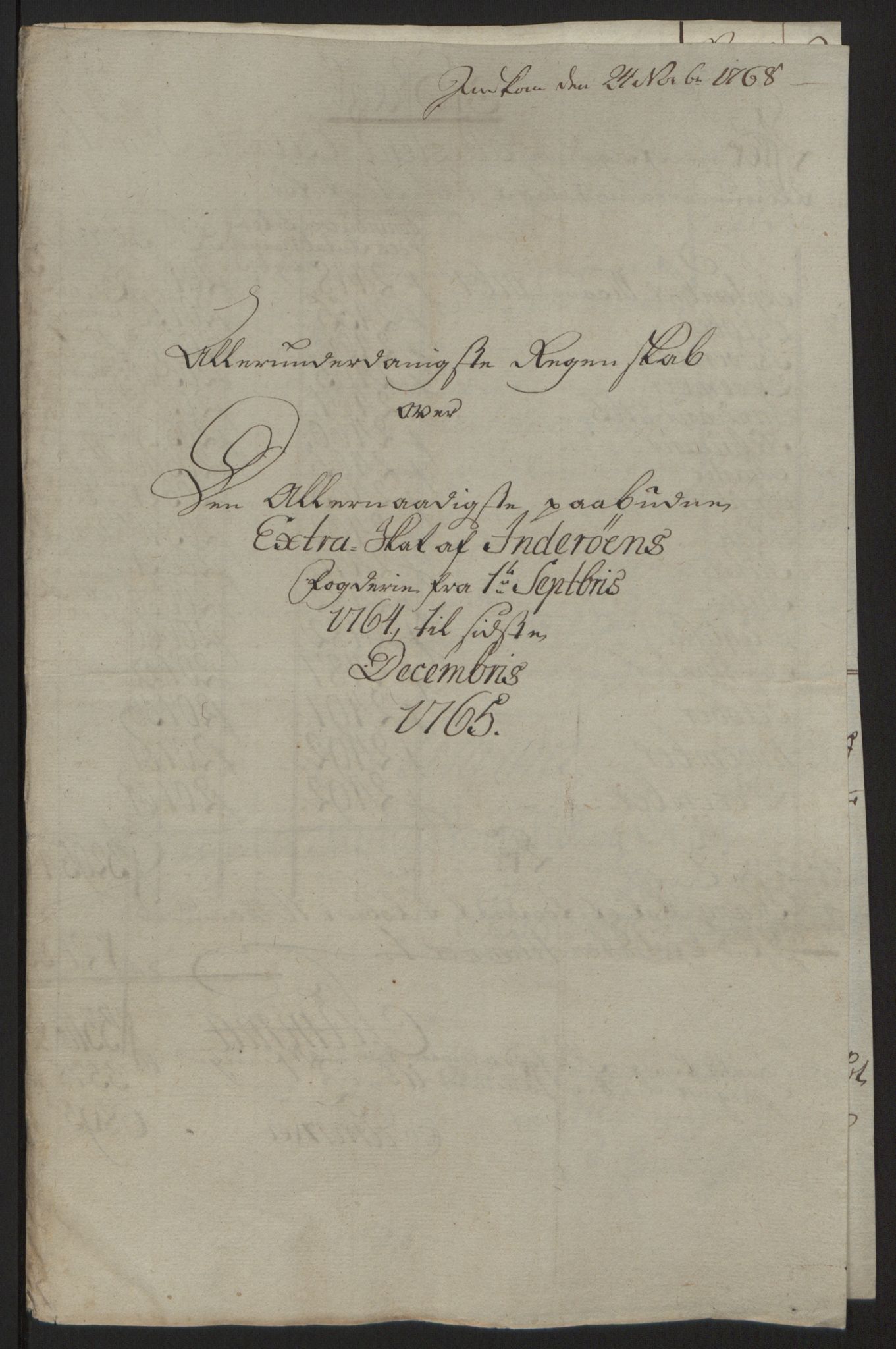 Rentekammeret inntil 1814, Reviderte regnskaper, Fogderegnskap, RA/EA-4092/R63/L4420: Ekstraskatten Inderøy, 1762-1772, p. 167