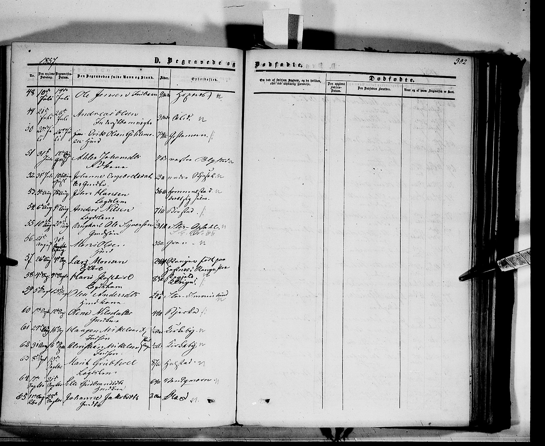 Vang prestekontor, Hedmark, AV/SAH-PREST-008/H/Ha/Haa/L0012: Parish register (official) no. 12, 1855-1870, p. 302