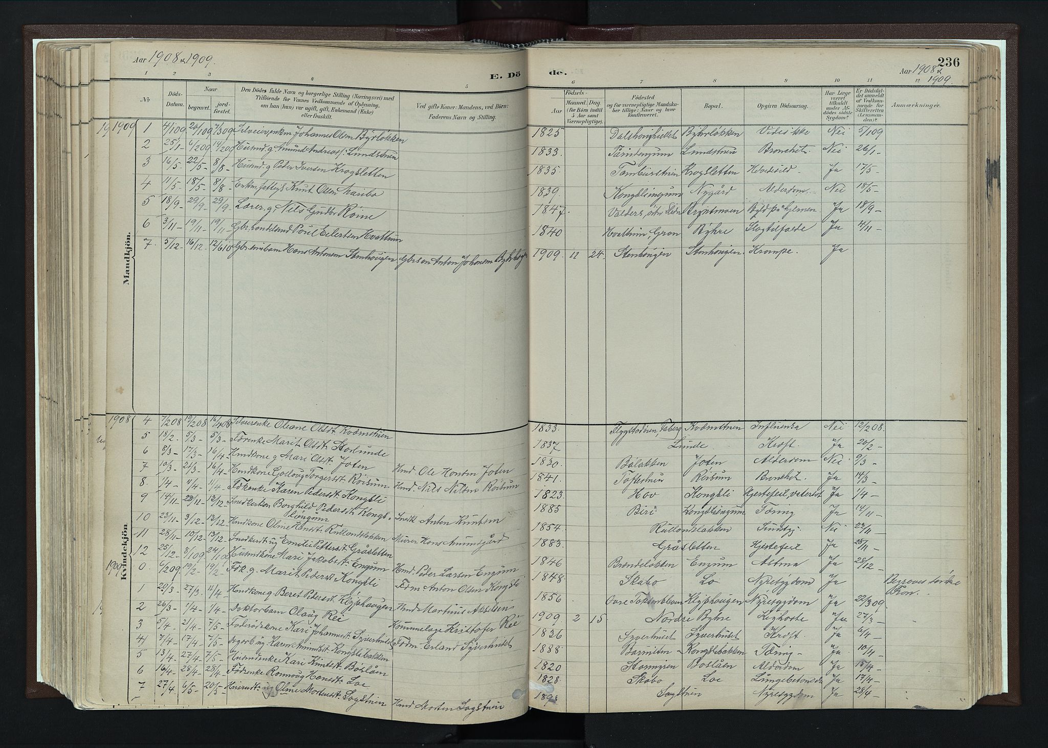 Nord-Fron prestekontor, AV/SAH-PREST-080/H/Ha/Haa/L0004: Parish register (official) no. 4, 1884-1914, p. 236