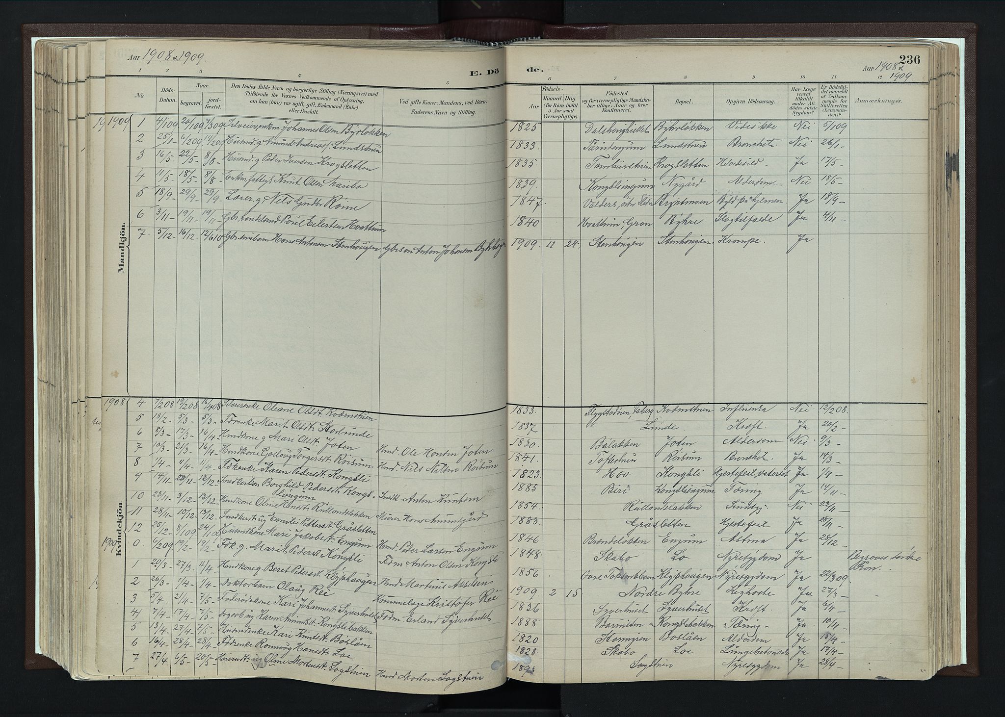 Nord-Fron prestekontor, AV/SAH-PREST-080/H/Ha/Haa/L0004: Parish register (official) no. 4, 1884-1914, p. 236