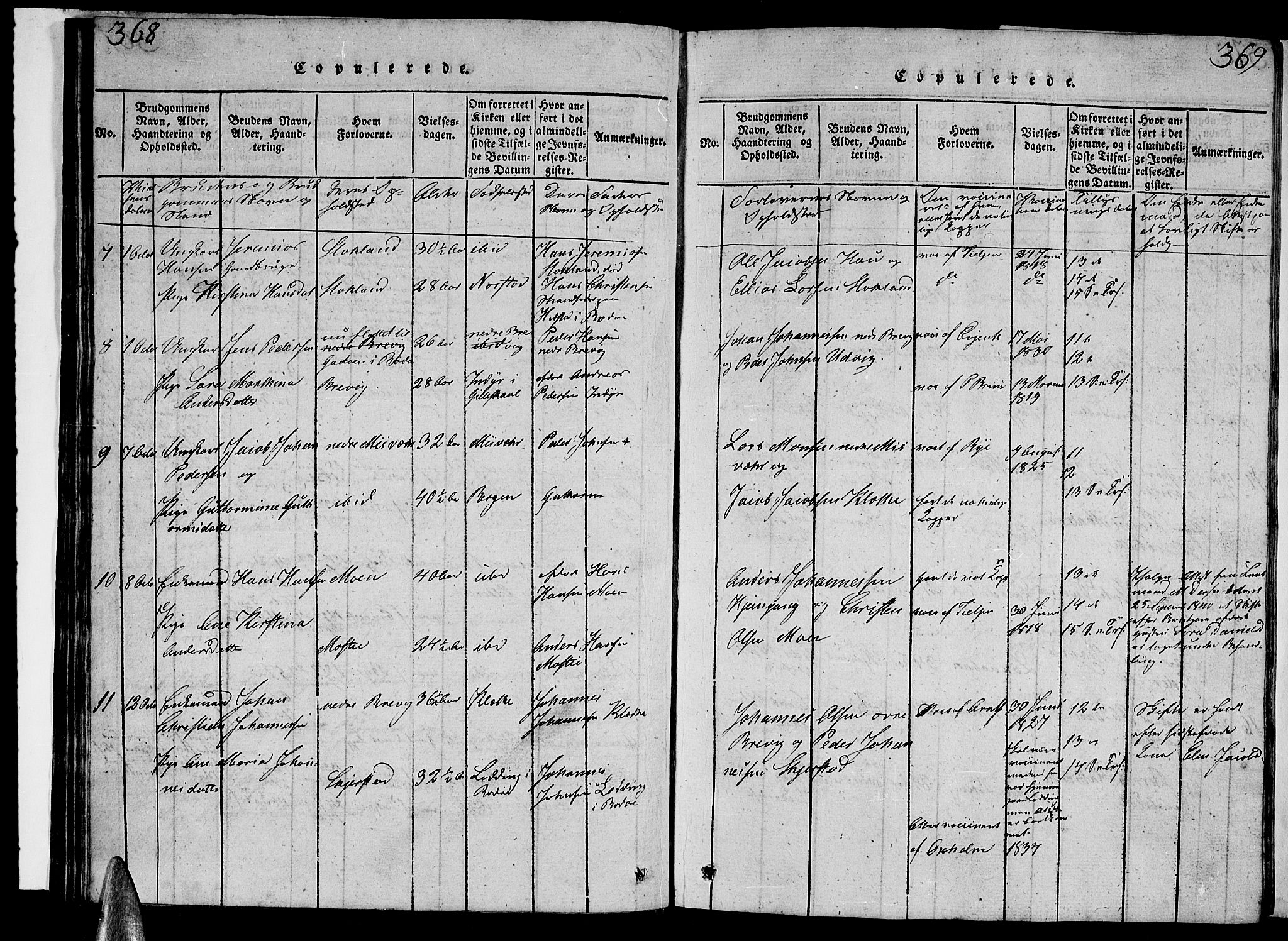 Ministerialprotokoller, klokkerbøker og fødselsregistre - Nordland, AV/SAT-A-1459/852/L0752: Parish register (copy) no. 852C03, 1840-1855, p. 368-369