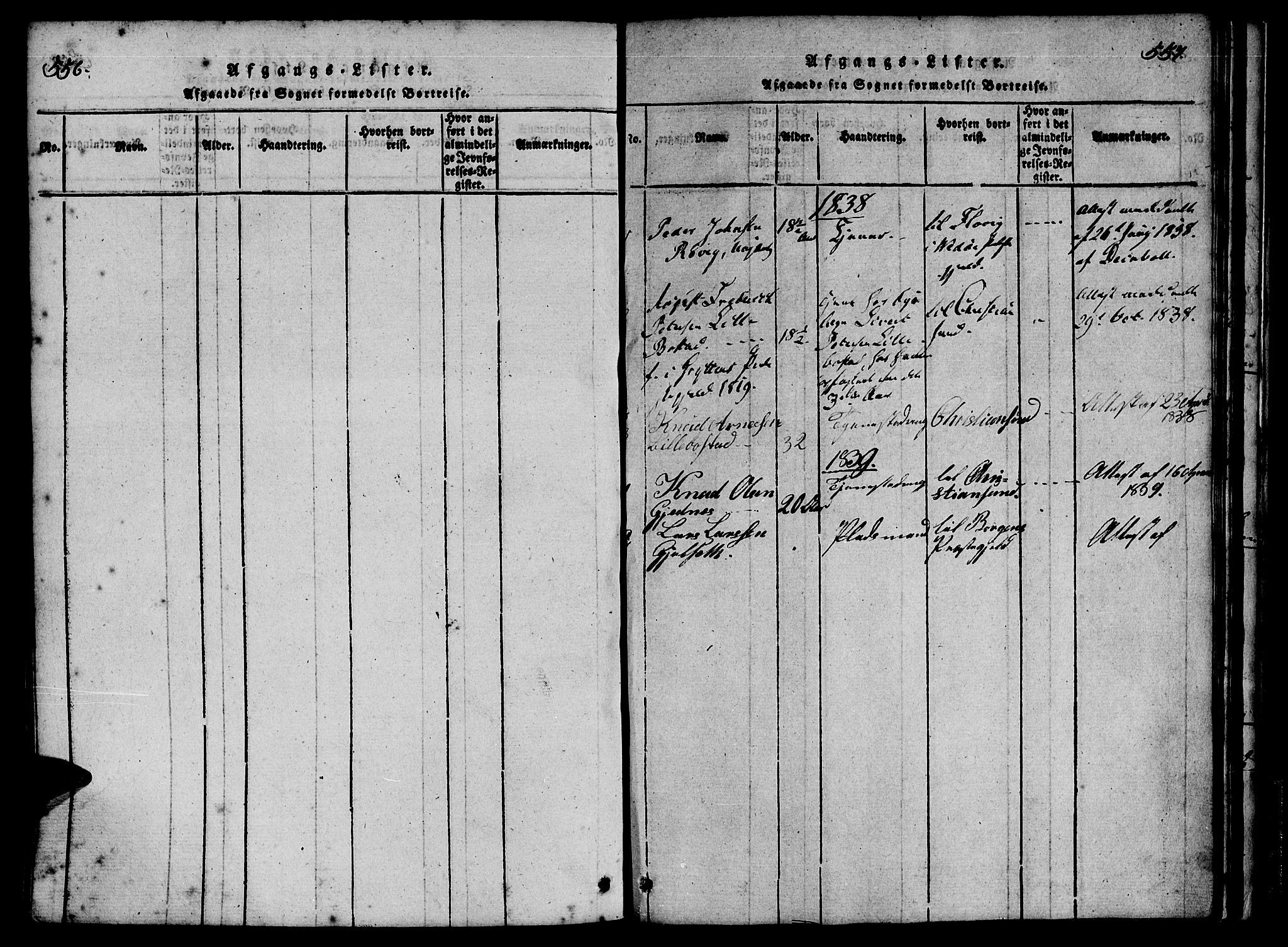 Ministerialprotokoller, klokkerbøker og fødselsregistre - Møre og Romsdal, SAT/A-1454/555/L0652: Parish register (official) no. 555A03, 1817-1843, p. 556-557