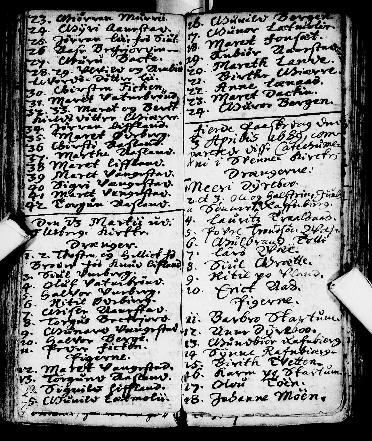 Flesberg kirkebøker, SAKO/A-18/F/Fa/L0001: Parish register (official) no. I 1, 1688-1725