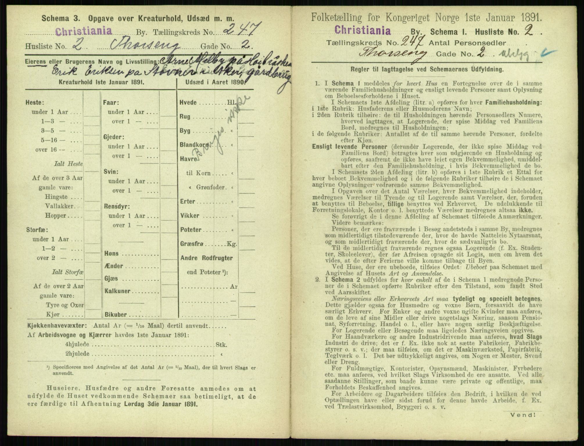 RA, 1891 census for 0301 Kristiania, 1891, p. 150399