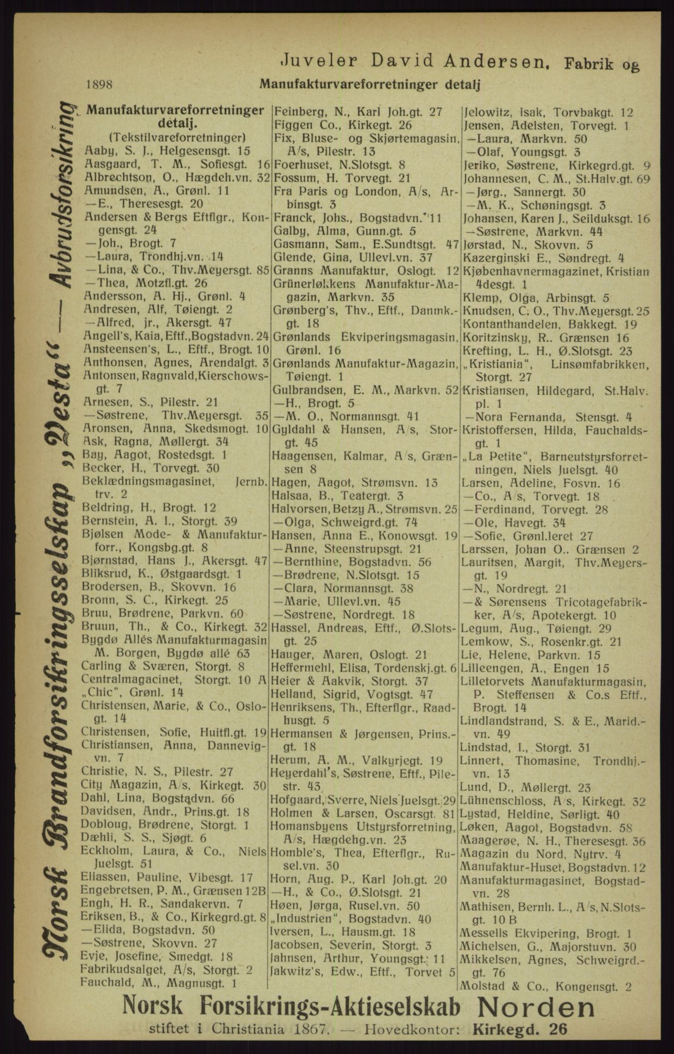 Kristiania/Oslo adressebok, PUBL/-, 1916, p. 1898