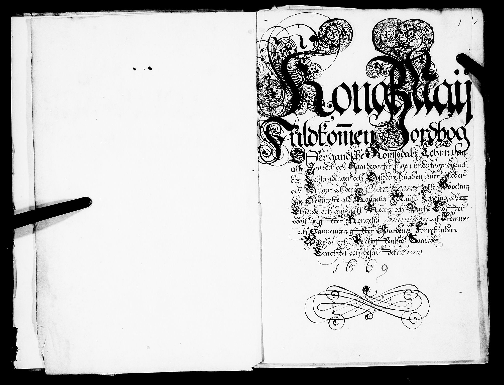 Rentekammeret inntil 1814, Realistisk ordnet avdeling, RA/EA-4070/N/Nb/Nba/L0048: Romsdal fogderi, 1669, p. 1a
