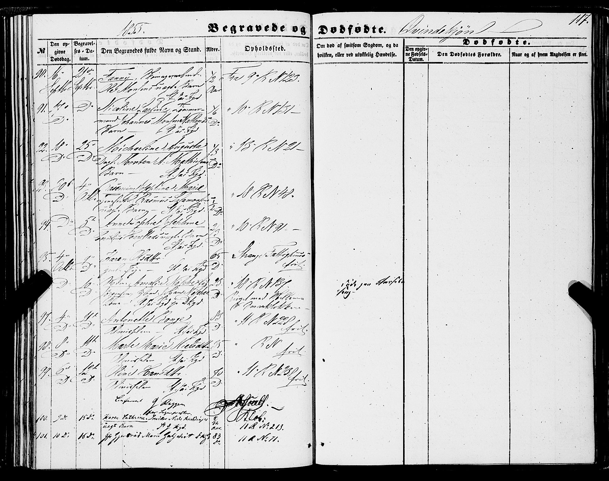 Domkirken sokneprestembete, SAB/A-74801/H/Haa/L0041: Parish register (official) no. E 2, 1853-1863, p. 117