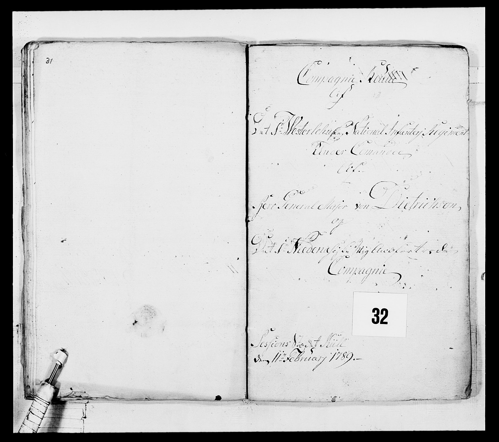 Generalitets- og kommissariatskollegiet, Det kongelige norske kommissariatskollegium, RA/EA-5420/E/Eh/L0103: 1. Vesterlenske nasjonale infanteriregiment, 1782-1789, p. 438