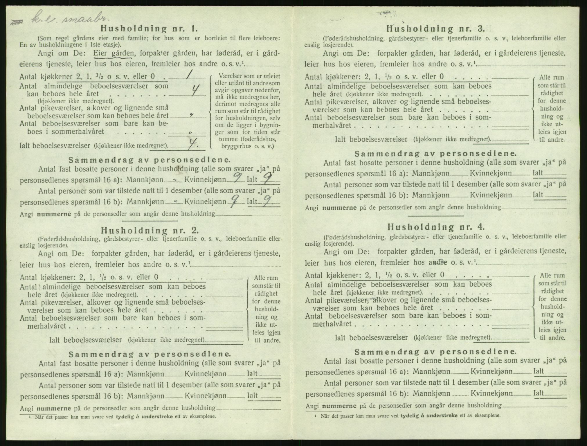 SAT, 1920 census for Edøy, 1920, p. 195