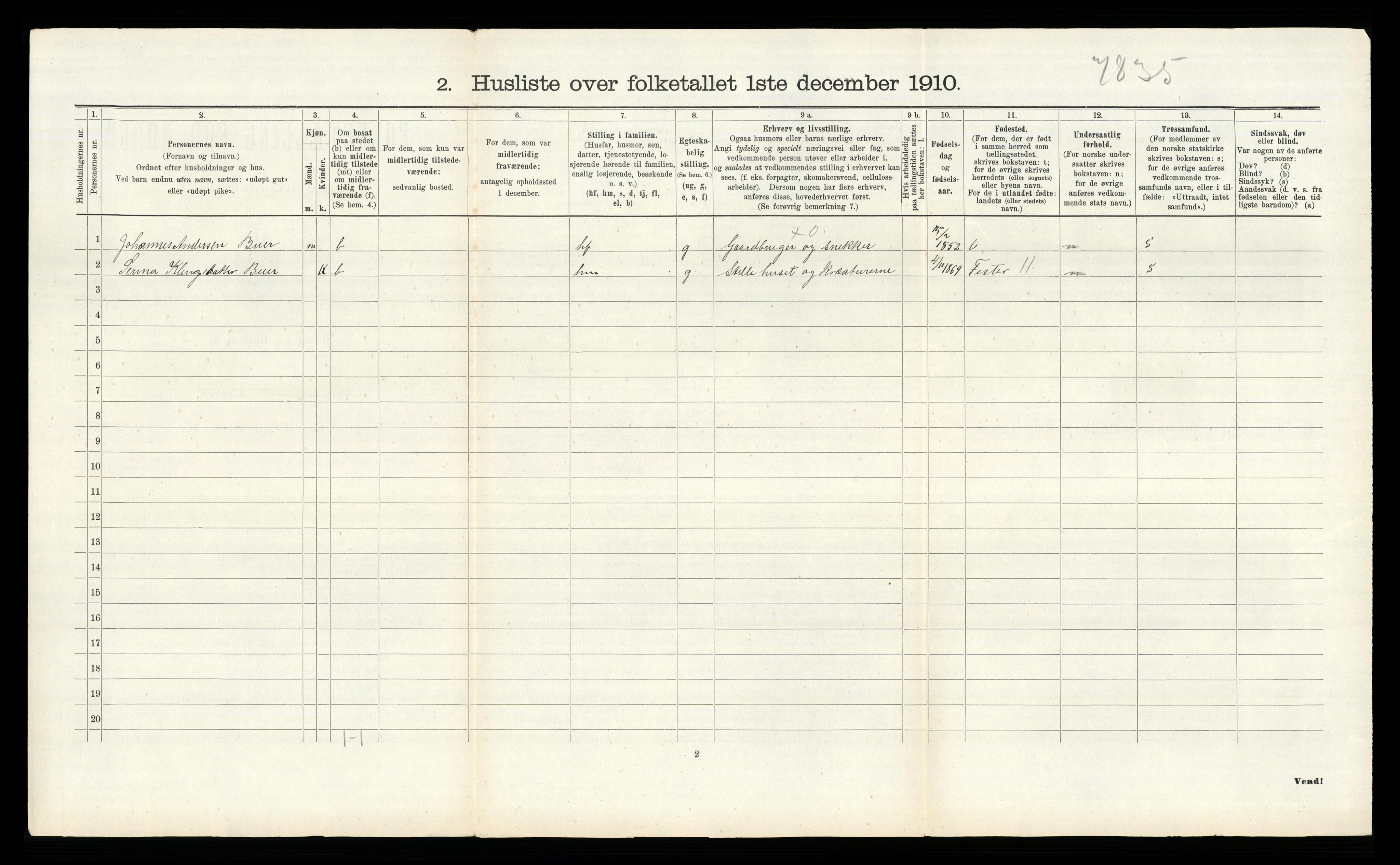 RA, 1910 census for Hjelmeland, 1910, p. 77