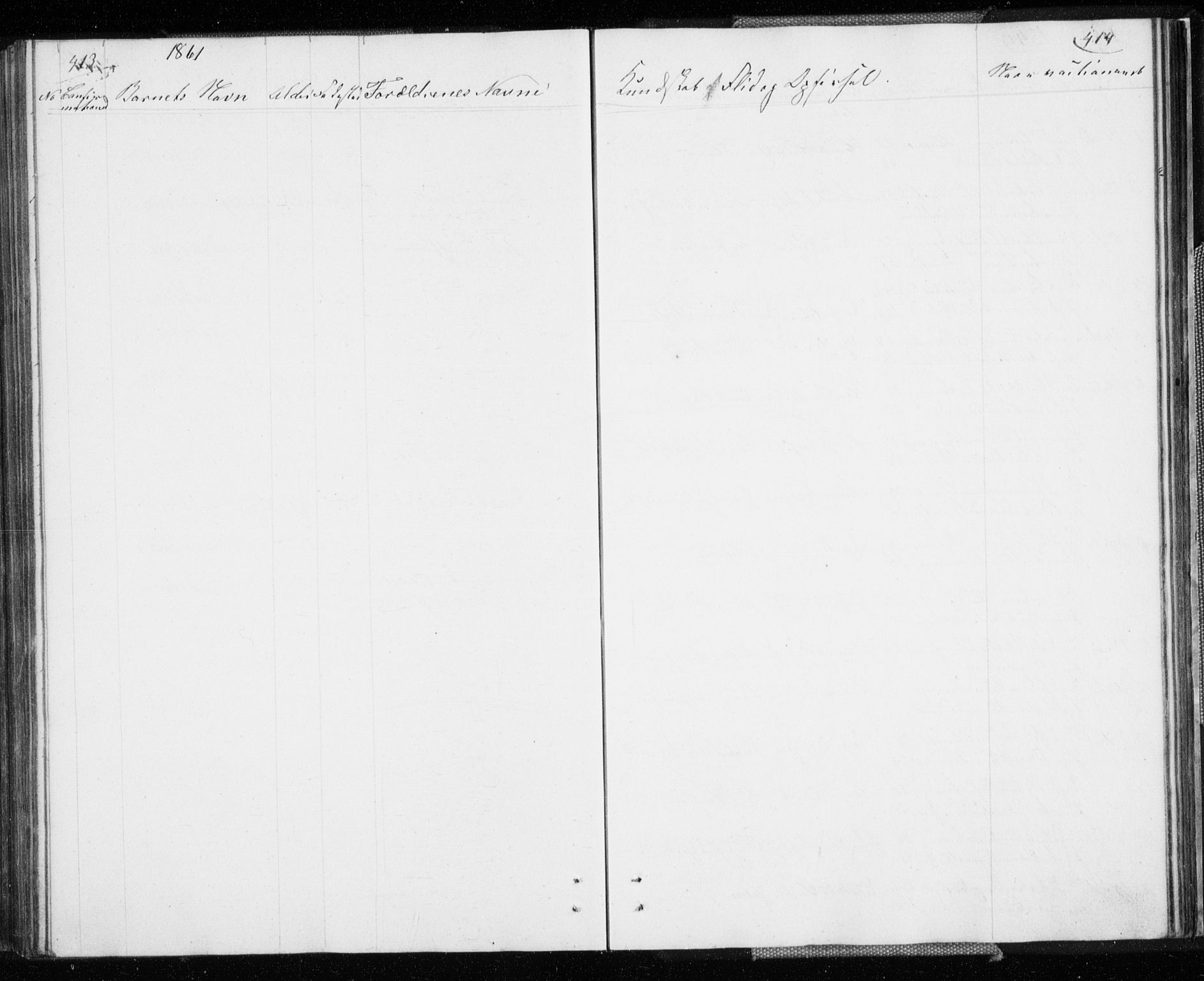 Skjervøy sokneprestkontor, SATØ/S-1300/H/Ha/Hab/L0003klokker: Parish register (copy) no. 3, 1849-1861, p. 413-414