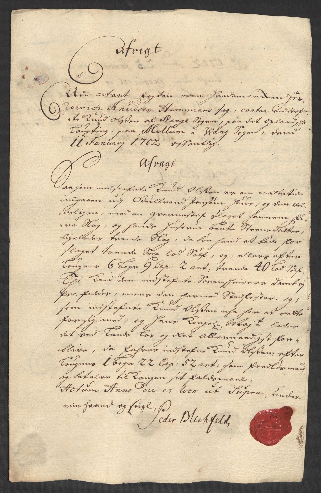 Rentekammeret inntil 1814, Reviderte regnskaper, Fogderegnskap, AV/RA-EA-4092/R16/L1040: Fogderegnskap Hedmark, 1701-1702, p. 84