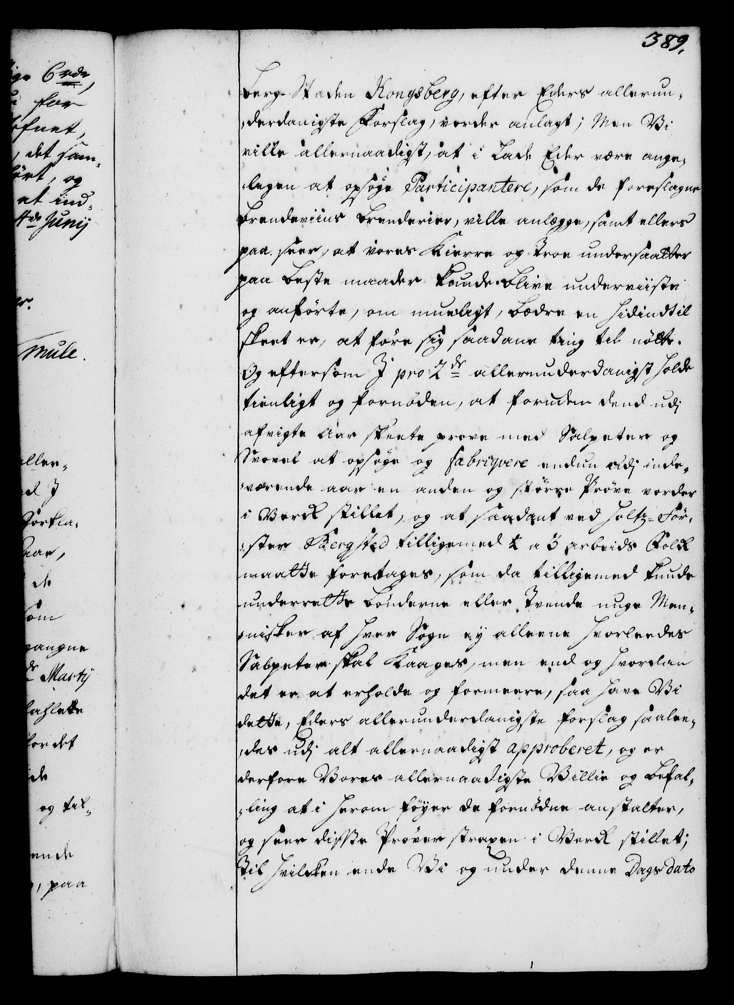 Rentekammeret, Kammerkanselliet, AV/RA-EA-3111/G/Gg/Gga/L0004: Norsk ekspedisjonsprotokoll med register (merket RK 53.4), 1734-1741, p. 389