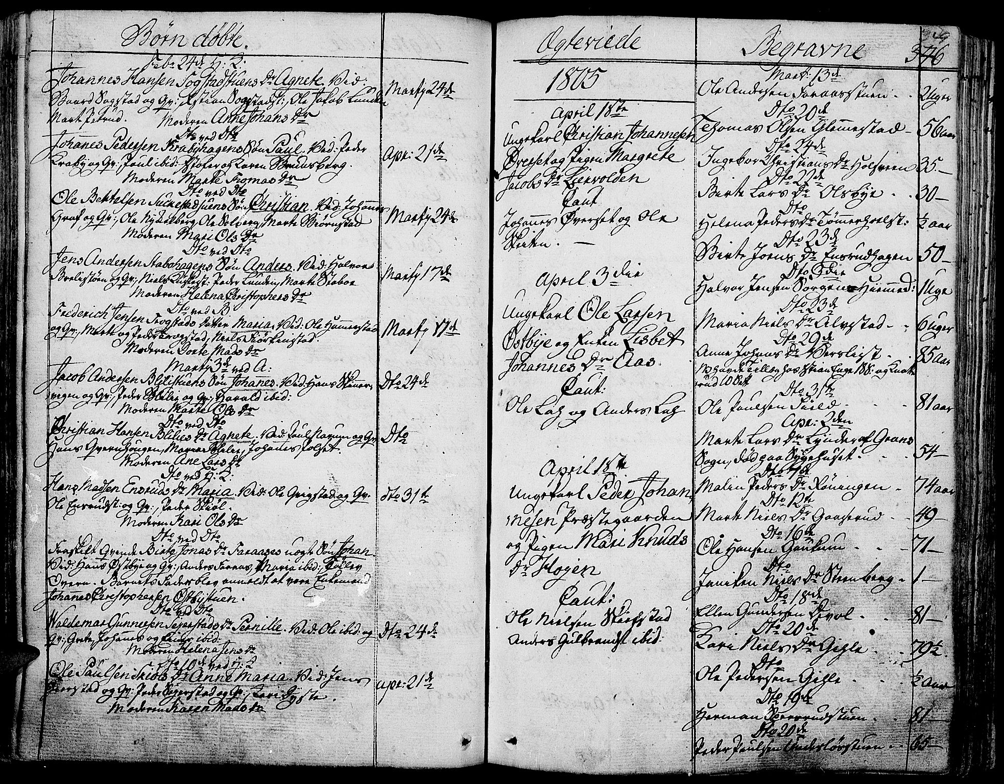 Toten prestekontor, SAH/PREST-102/H/Ha/Haa/L0007: Parish register (official) no. 7, 1794-1809, p. 349