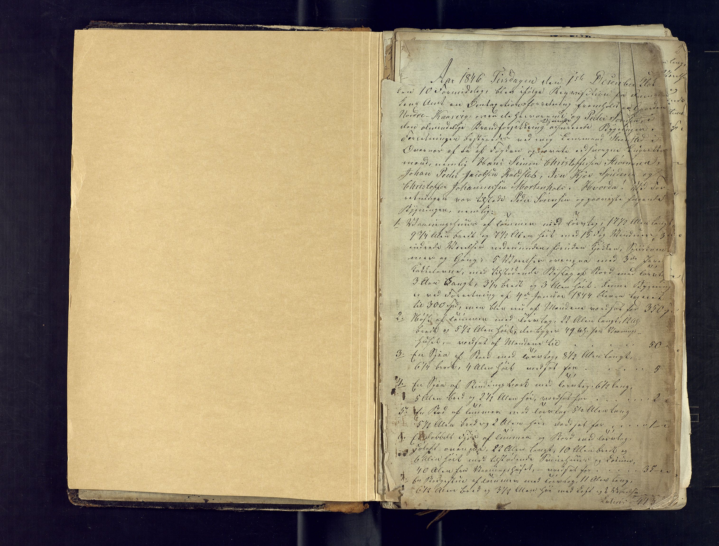 Tromsøysund lensmannskontor, AV/SATØ-SATØ-12/F/Fs/Fsb/L0732: Branntakstprotokoll. Med register, 1846-1878, p. 1