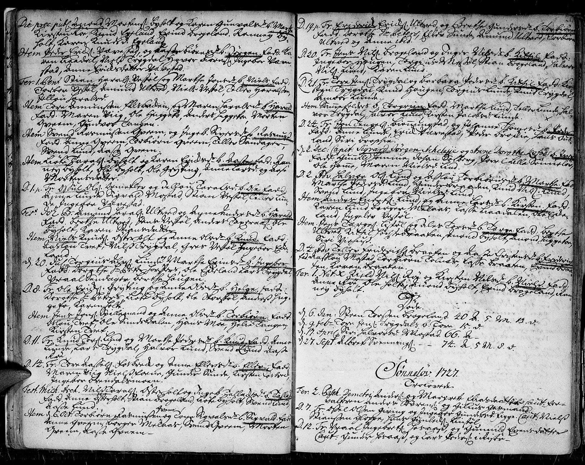 Gjerstad sokneprestkontor, AV/SAK-1111-0014/F/Fa/Faa/L0002: Parish register (official) no. A 2, 1717-1779, p. 29