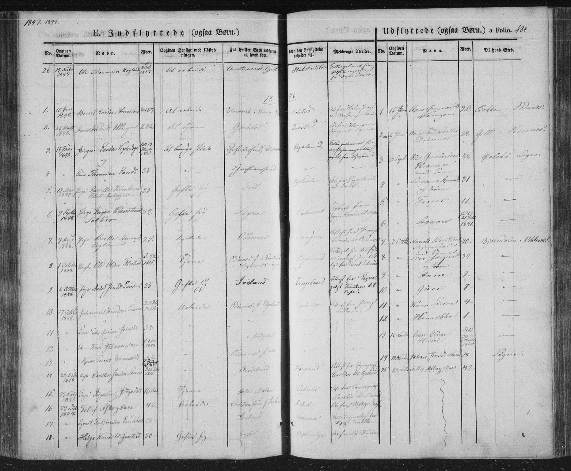 Vennesla sokneprestkontor, AV/SAK-1111-0045/Fa/Fac/L0004: Parish register (official) no. A 4, 1834-1855, p. 484