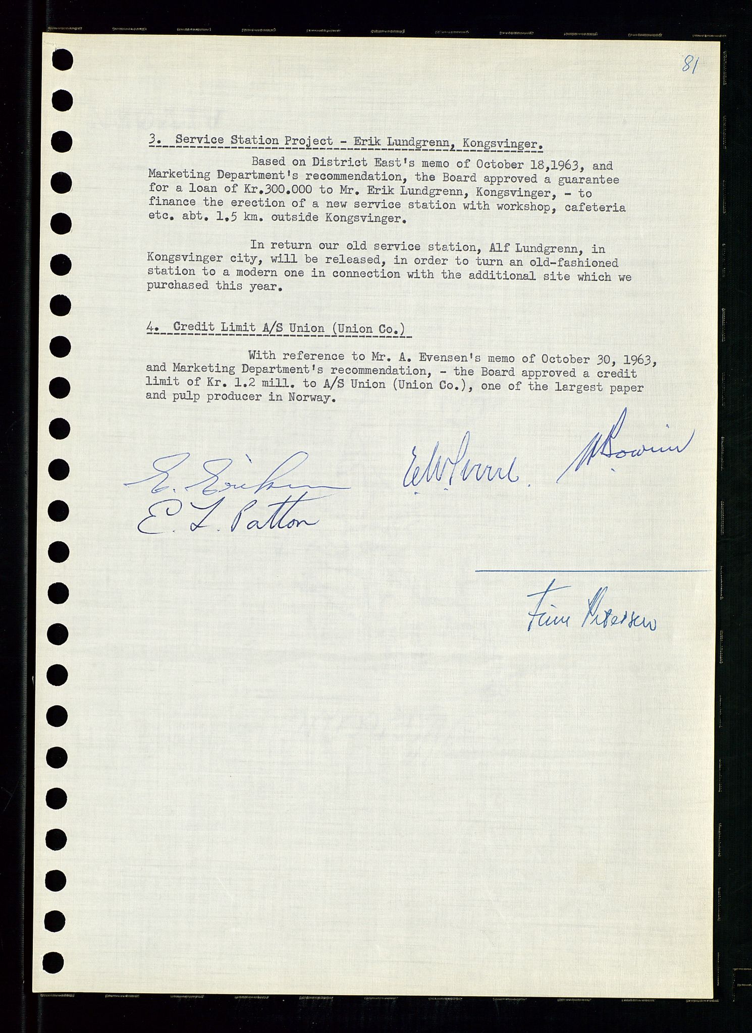 Pa 0982 - Esso Norge A/S, SAST/A-100448/A/Aa/L0001/0004: Den administrerende direksjon Board minutes (styrereferater) / Den administrerende direksjon Board minutes (styrereferater), 1963-1964, p. 182