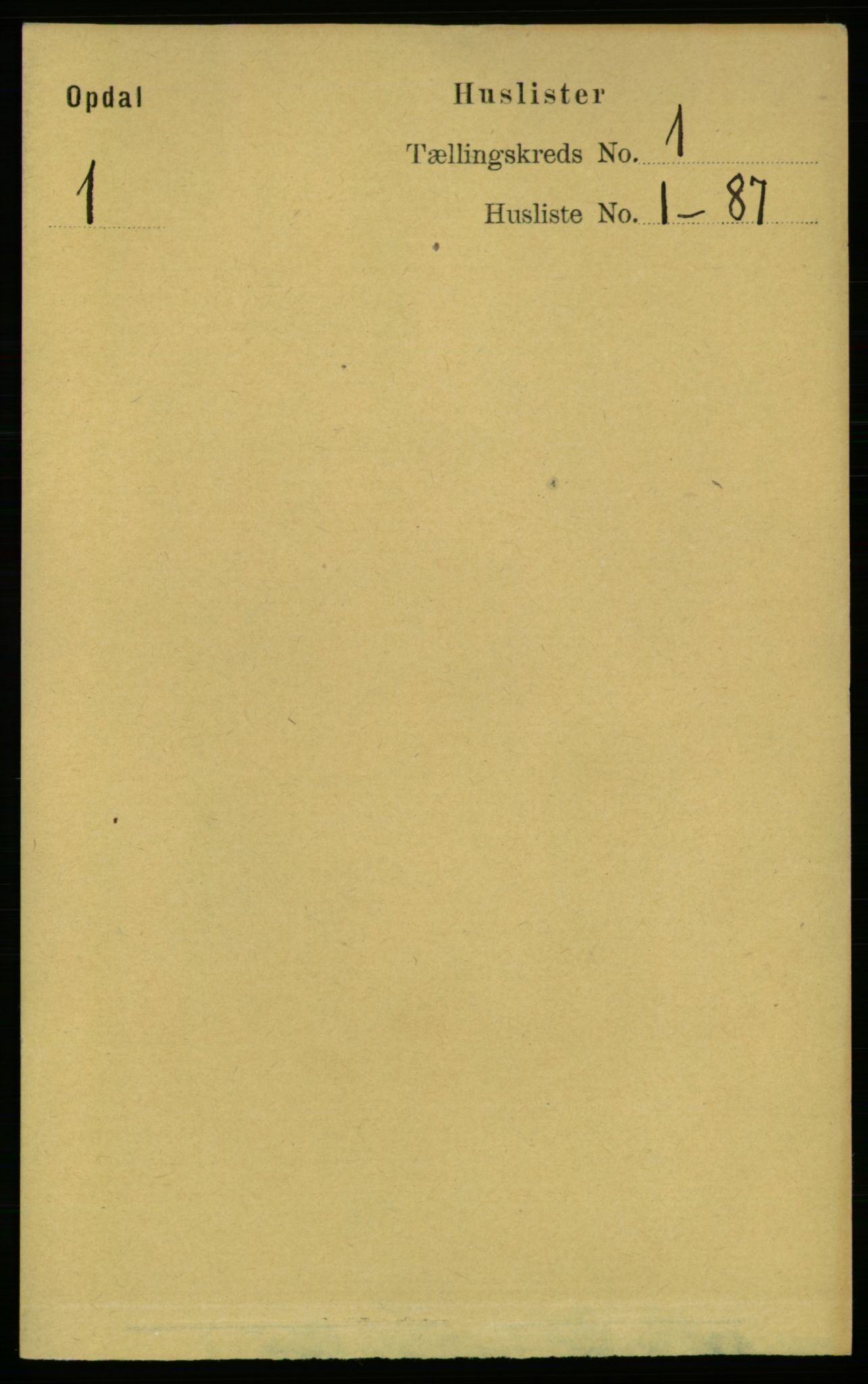 RA, 1891 census for 1634 Oppdal, 1891, p. 26