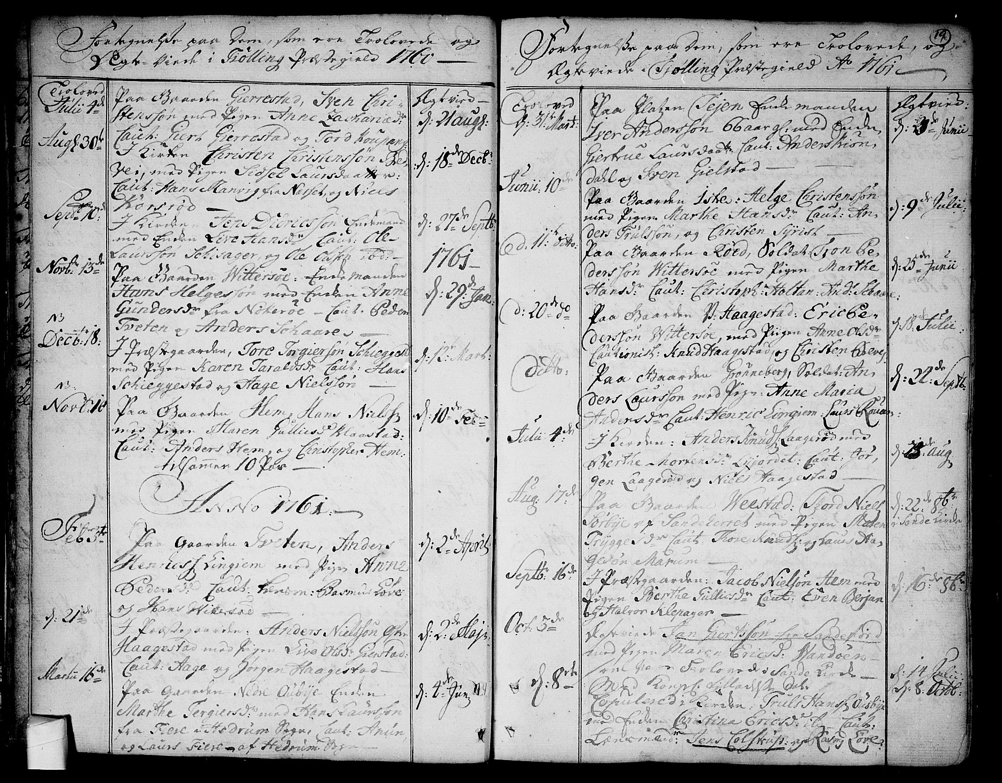 Tjølling kirkebøker, SAKO/A-60/F/Fa/L0003: Parish register (official) no. 3, 1735-1778, p. 19