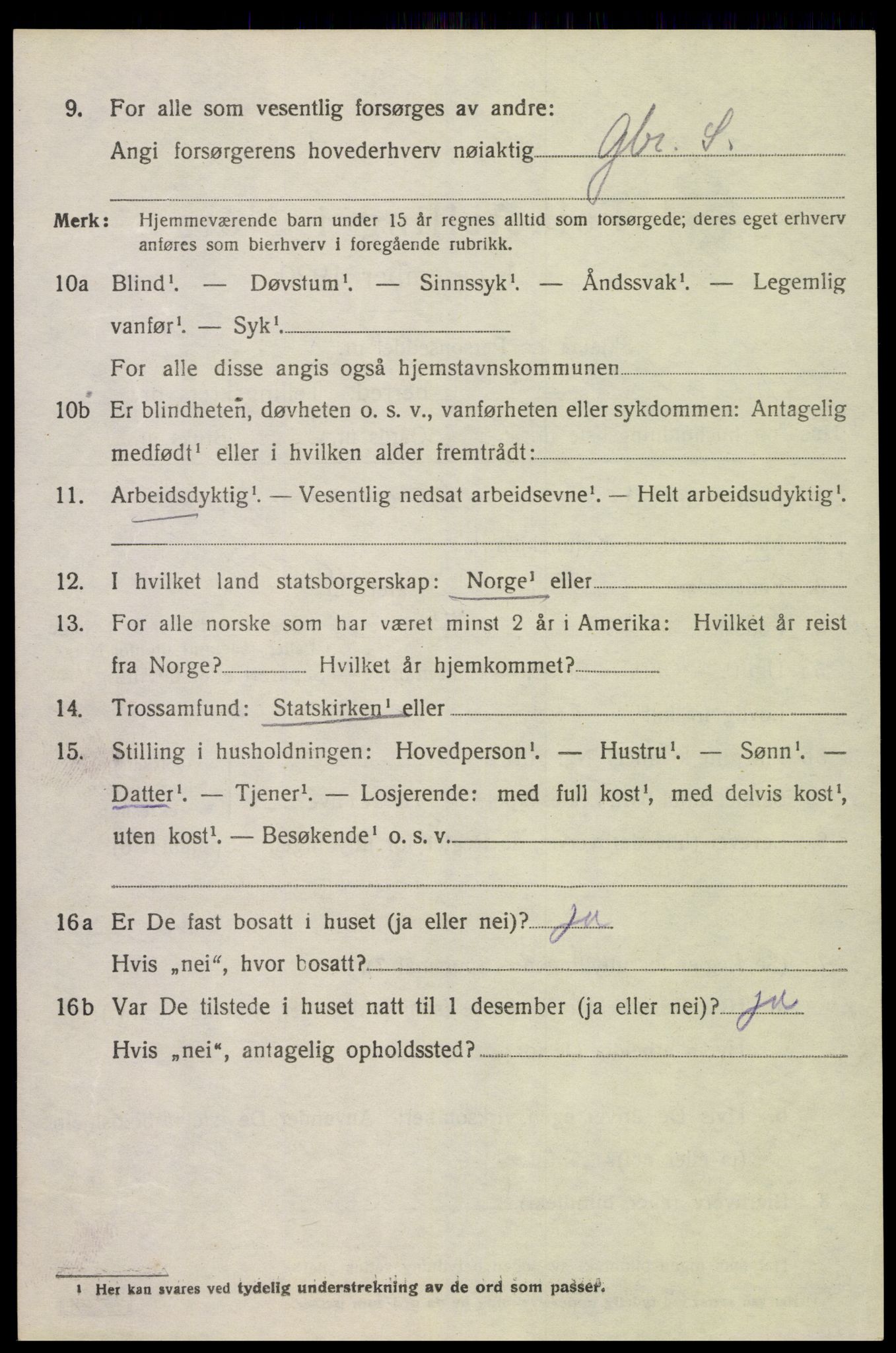 SAK, 1920 census for Konsmo, 1920, p. 1645