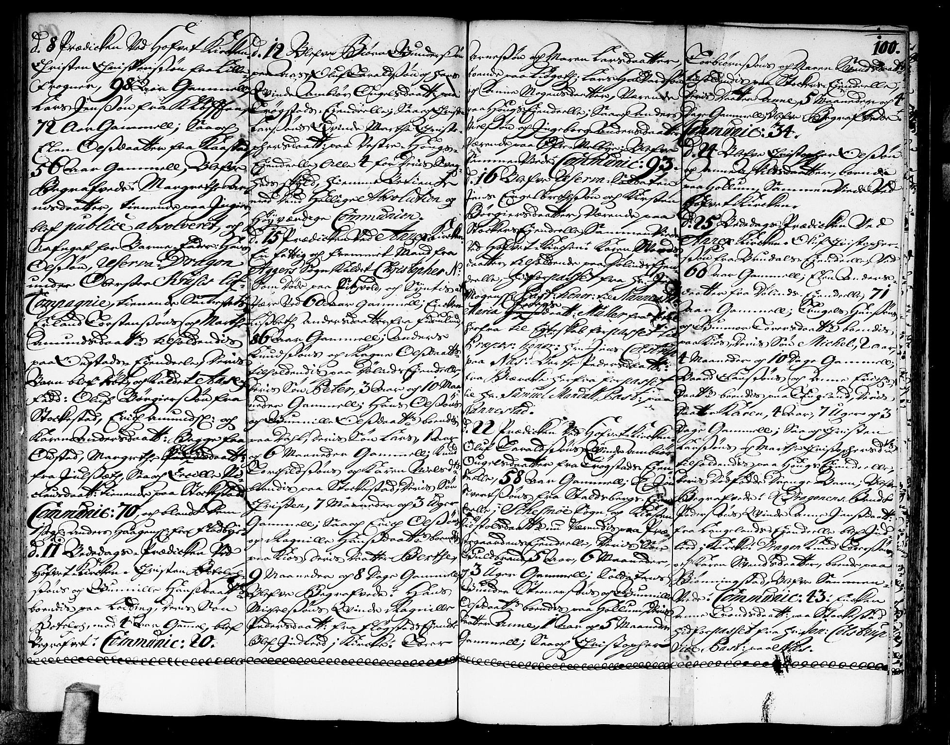 Ullensaker prestekontor Kirkebøker, AV/SAO-A-10236a/F/Fa/L0003: Parish register (official) no. I 3, 1711-1720, p. 100