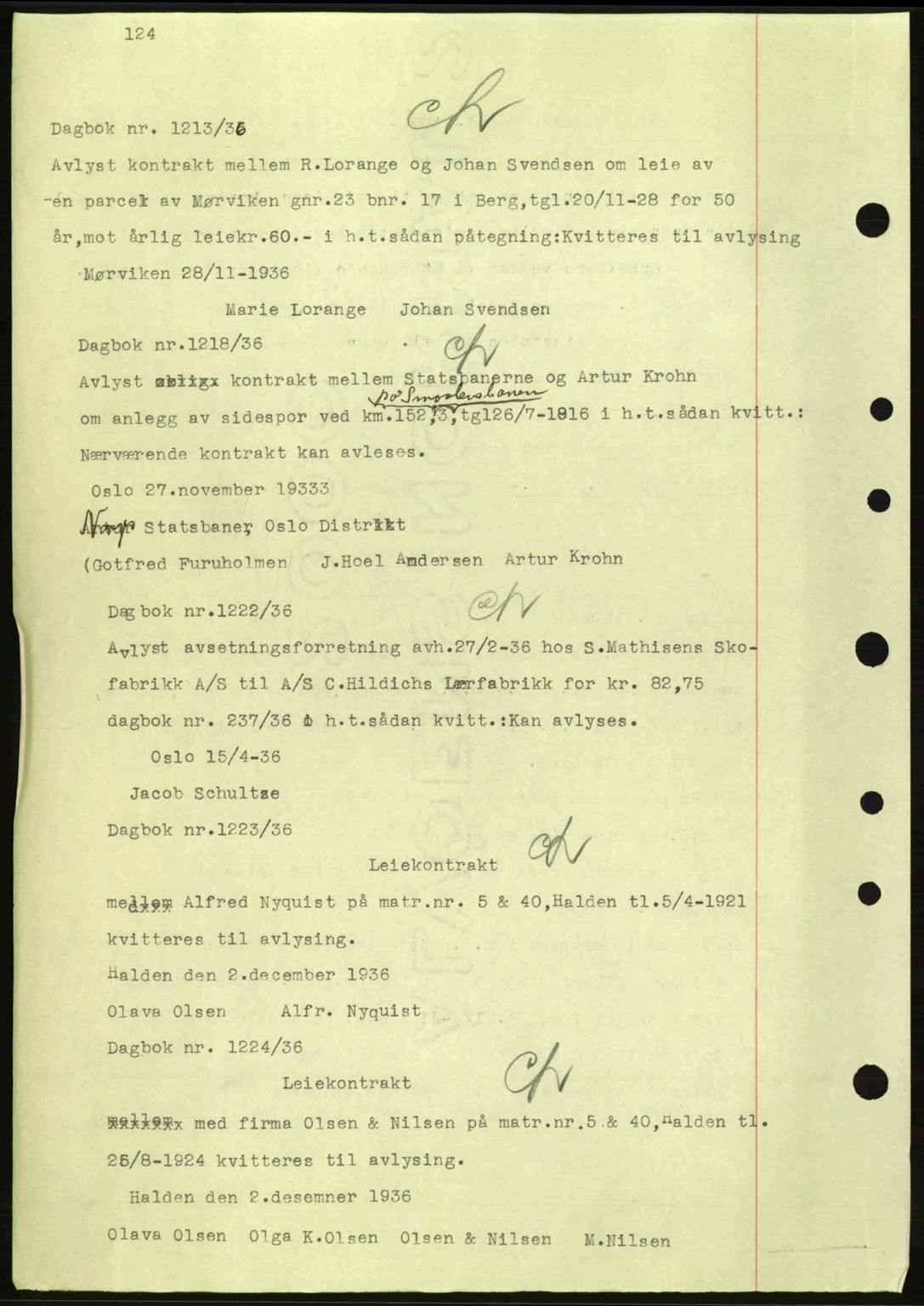 Idd og Marker sorenskriveri, AV/SAO-A-10283/G/Gb/Gbc/L0001: Mortgage book no. B1-3, 1936-1939, Diary no: : 1213/1936