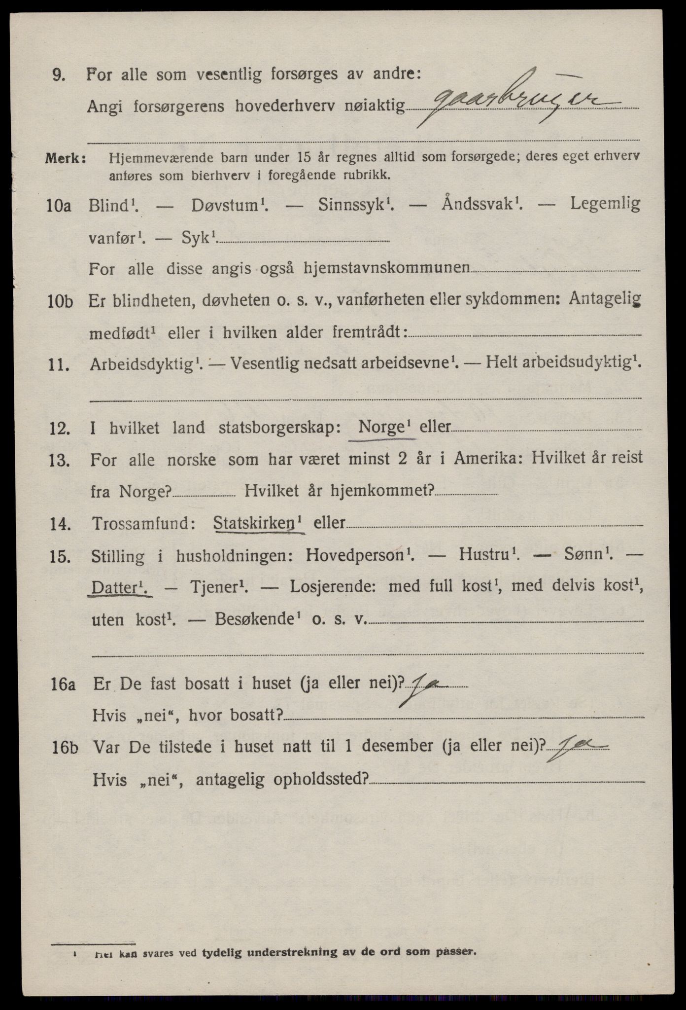 SAST, 1920 census for Hjelmeland, 1920, p. 2038