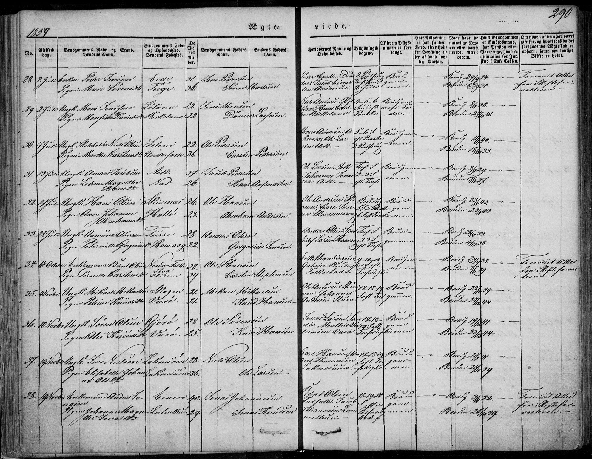 Askvoll sokneprestembete, SAB/A-79501/H/Haa/Haaa/L0011/0002: Parish register (official) no. A 11 II, 1845-1878, p. 290