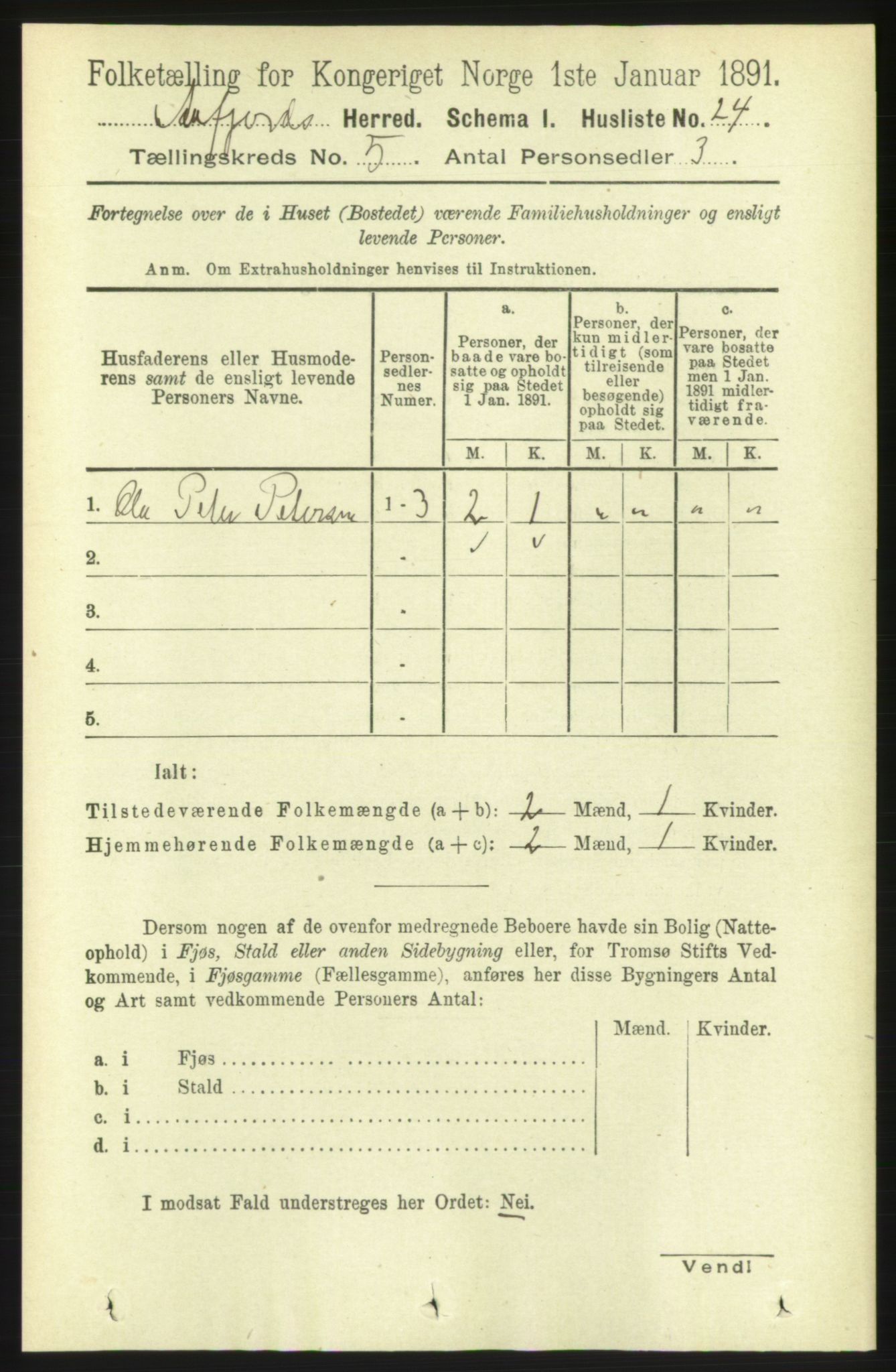 RA, 1891 census for 1630 Åfjord, 1891, p. 1176