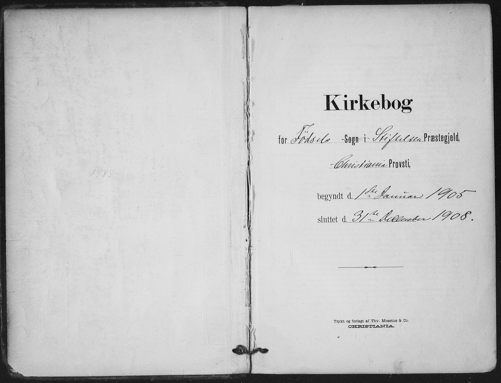 Rikshospitalet prestekontor Kirkebøker, AV/SAO-A-10309b/F/L0013: Parish register (official) no. 13, 1905-1908