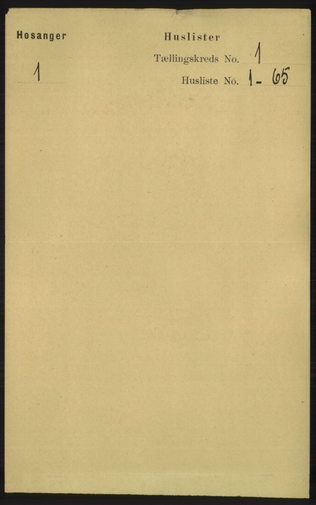 RA, 1891 census for 1253 Hosanger, 1891, p. 29