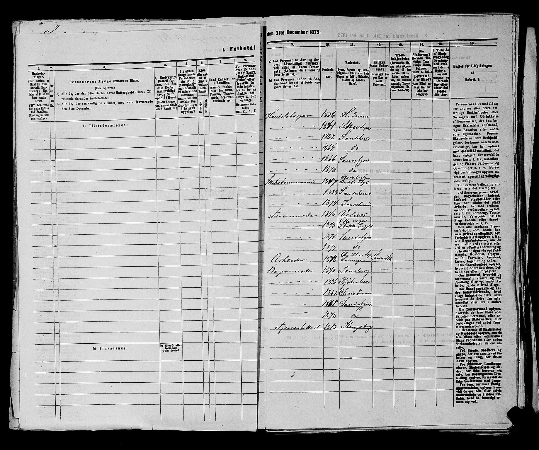 SAKO, 1875 census for 0706B Sandeherred/Sandefjord, 1875, p. 355